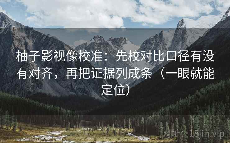 柚子影视像校准：先校对比口径有没有对齐，再把证据列成条（一眼就能定位）